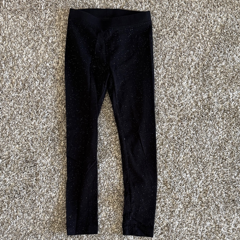 Cat & Jack Black Glitter Leggings